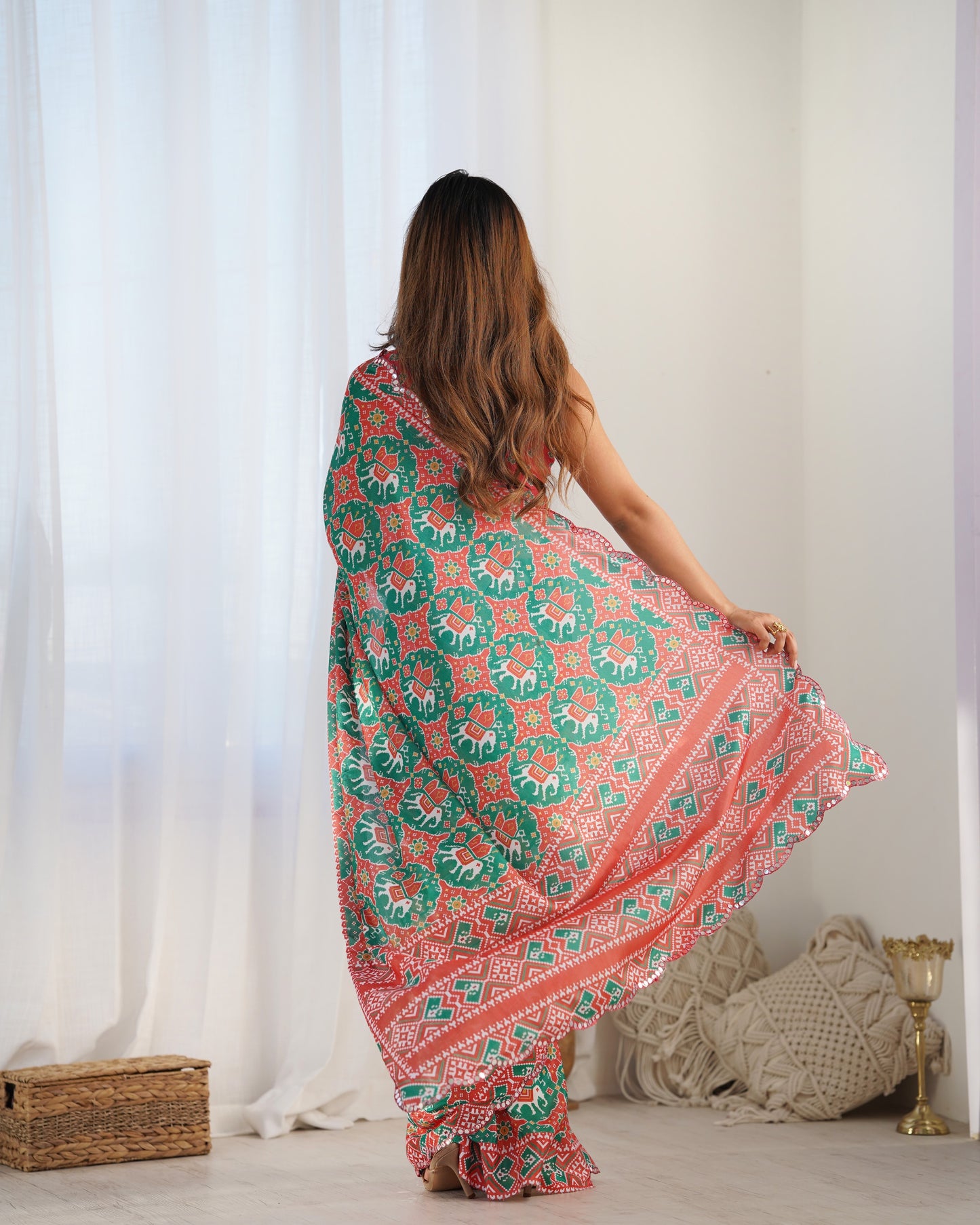 Pastel Green Pure Soft Cotton Saree with Weaving Border and Rich Pallu