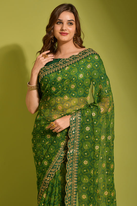 Green Lichi Silk Saree with Rich Pallu and Traditional Jari Weaving – Available Now