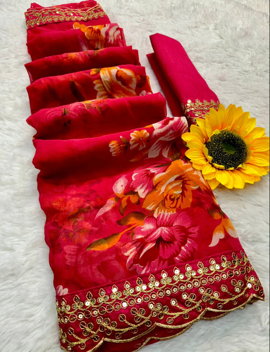 Pink Soft Lichi Silk Saree with Rich Pallu and Jari Weaving