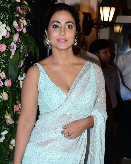 Sky Blue Georgette Saree with Embroidery and Sequins Lace – Available