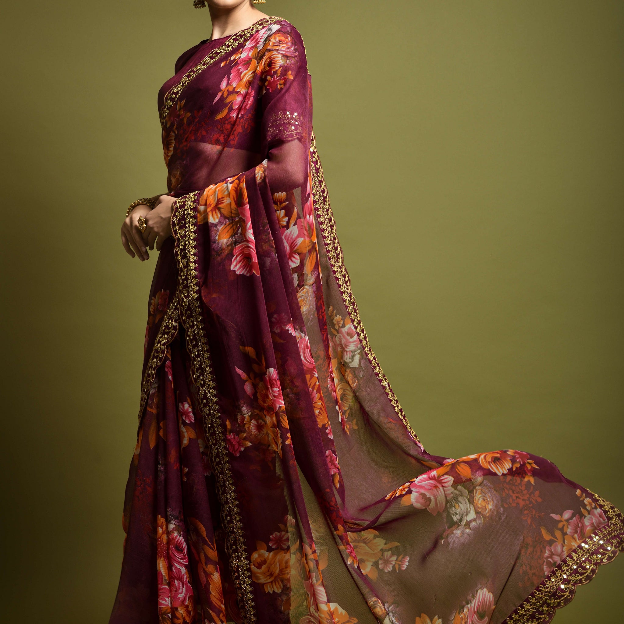Wine Lichi Silk Saree with Rich Jari Pallu and Jacquard Blouse – In Stock